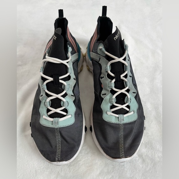 Nike Sneakers React Element 55 Grey Pink Teal Running Shoes Unisex Size 12 main image 10